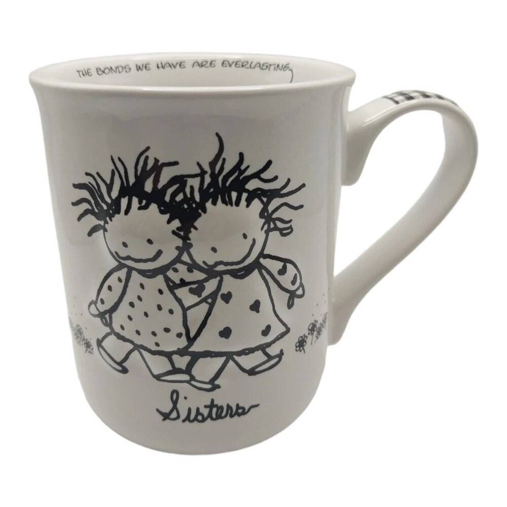 Marci Sisters Ceramic Mug Children of the Inner Light Printed Black White New